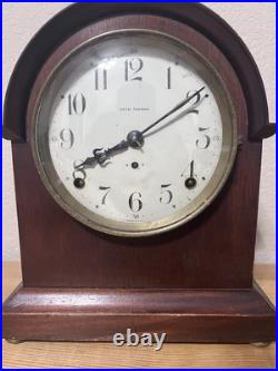 Antique Seth Thomas Mantel Clock (1900-1920) Fully Working Curved Glass & Dial Antique Seth Thomas Mantel Clock (1900-1920) Fully Working Curved Glass & Dial