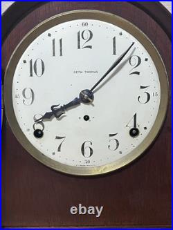 Antique Seth Thomas Mantel Clock (1900-1920) Fully Working Curved Glass & Dial Antique Seth Thomas Mantel Clock (1900-1920) Fully Working Curved Glass & Dial