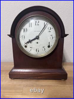 Antique Seth Thomas Mantel Clock (1900-1920) Fully Working Curved Glass & Dial Antique Seth Thomas Mantel Clock (1900-1920) Fully Working Curved Glass & Dial