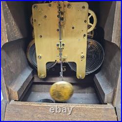Antique Seth Thomas Mantel Clock Adamantine WithKey Tested Working Gong Sounds