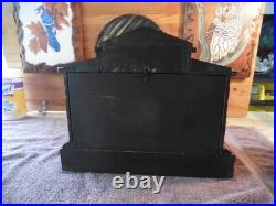Antique Seth Thomas Mantel Clock Large Adamantine Finish Wooden F. Kroeber Key