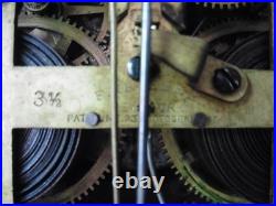 Antique Seth Thomas Mantel Clock Large Adamantine Finish Wooden F. Kroeber Key