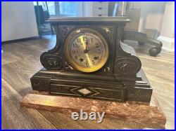 Antique Seth Thomas Mantel Clock Marble Base Art Deco Shelf Clock PARTS