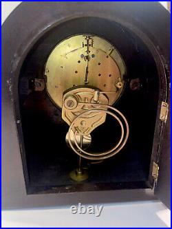 Antique Seth Thomas Mantel Clock With Two Tone Wood