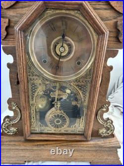 Antique Seth Thomas Mantel Clock with Carved Design