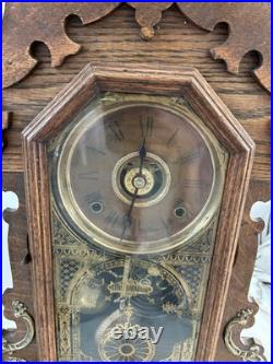 Antique Seth Thomas Mantel Clock with Carved Design