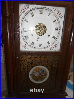 Antique Seth Thomas Mantle Chime 30hr Clock Weight Driven Wind Up 1875 1885