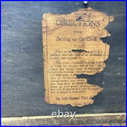 Antique Seth Thomas Mantle Clock Adamantine 6 Pillar LionHeads Ticks Repair Only