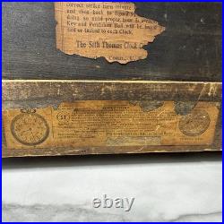 Antique Seth Thomas Mantle Clock Adamantine 6 Pillar LionHeads Ticks Repair Only