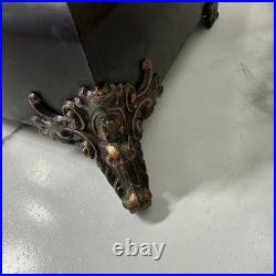 Antique Seth Thomas Mantle Clock Adamantine 6 Pillar LionHeads Ticks Repair Only