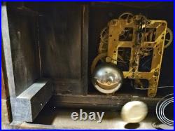 Antique Seth Thomas Mantle Clock Adamantine 6 Pillar Lion Heads
