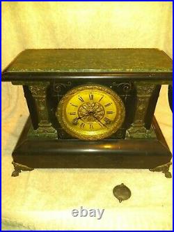 Antique Seth Thomas Mantle Clock Lion Adamantine 1880