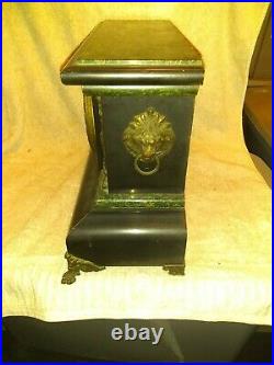 Antique Seth Thomas Mantle Clock Lion Adamantine 1880