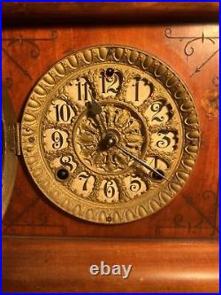 Antique Seth Thomas Mantle Clock Patented 1880 Runs, May Need Adjustment/Repair