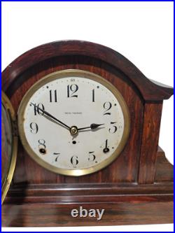 Antique Seth Thomas Mantle Clock Rosewood or Mahogany Pagoda Style