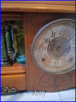 Antique Seth Thomas Mantle Clock Serviced & Workng With Key. Beautiful