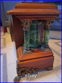 Antique Seth Thomas Mantle Clock Serviced & Workng With Key. Beautiful