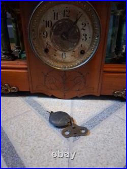 Antique Seth Thomas Mantle Clock Serviced & Workng With Key. Beautiful