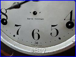 Antique Seth Thomas Mantle Clock With Original Key- Tested And Working