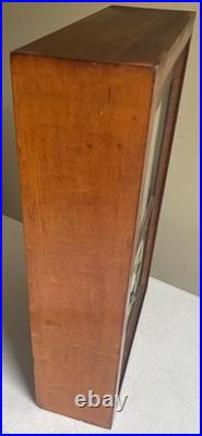 Antique Seth Thomas Mantle Gong Chime 8 Day Wind Up Movement Hand Painted Glass