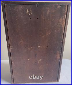 Antique Seth Thomas Mantle Gong Chime 8 Day Wind Up Movement Hand Painted Glass