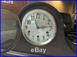 Antique Seth Thomas Mantle Shelf Clock Tambour Original