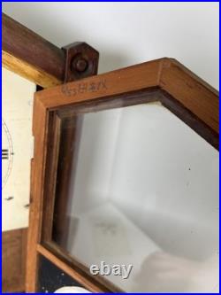 Antique Seth Thomas Mantle Shelf Clock Working Condition, Floral Painted Glass