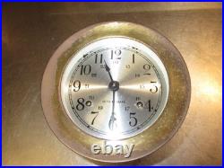 Antique Seth Thomas Mantle Ships Clock. Maritime Brass Movement