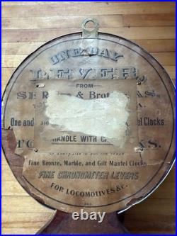 Antique Seth Thomas Marine Wall Bell Clock,'One-Day Lever', U. S. A. With Key