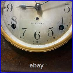 Antique Seth Thomas Mechanical Mantel Clock Sentinel #7 #89 Movement USA W Key