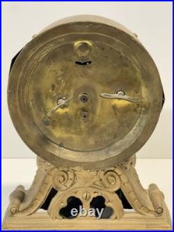 Antique Seth Thomas Metal Case Alarm Clock As Is For Parts Or Repair