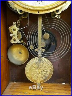 Antique Seth Thomas Metal Series Kitchen Clock With Alarm Circa 1900