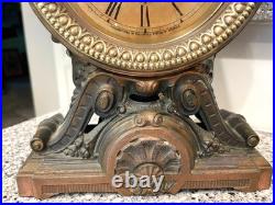 Antique Seth Thomas Metal Table Alarm Clock 1909 Made In USA Needs Repair