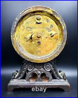 Antique Seth Thomas Metal Table Long Alarm Clock Circa 1909