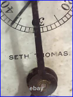 Antique Seth Thomas Metal Table Long Alarm Clock Circa 1909