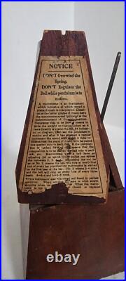 Antique Seth Thomas Metronome de Maelzel wood Works