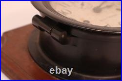 Antique Seth Thomas Military Naval Port hole Ships Clock WWII W KEY Works! VTG