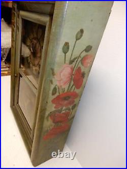 Antique Seth Thomas Miniature Ogee Clock Artist Painted Folk Art Floral Theme