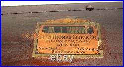 Antique Seth Thomas No. 1 Tambour Small Mantel Clock 8-Day, Time/Strike