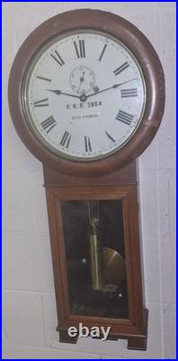 Antique Seth Thomas No. 2 8-Day Regulator Clock Working PA Railroad c. 1891 P. R. R
