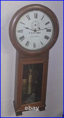 Antique Seth Thomas No. 2 8-Day Regulator Clock Working PA Railroad c. 1891 P. R. R