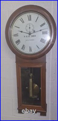 Antique Seth Thomas No. 2 8-Day Regulator Clock Working PA Railroad c. 1891 P. R. R
