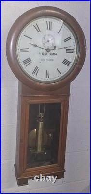 Antique Seth Thomas No. 2 8-Day Regulator Clock Working PA Railroad c. 1891 P. R. R