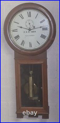 Antique Seth Thomas No. 2 8-Day Regulator Clock Working PA Railroad c. 1891 P. R. R