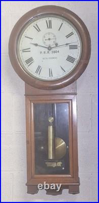 Antique Seth Thomas No. 2 8-Day Regulator Clock Working PA Railroad c. 1891 P. R. R