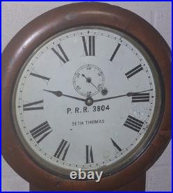 Antique Seth Thomas No. 2 8-Day Regulator Clock Working PA Railroad c. 1891 P. R. R