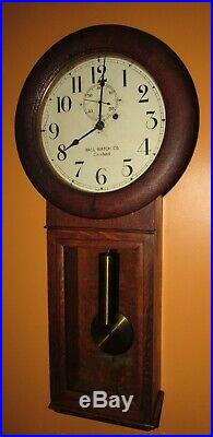 Antique Seth Thomas No. 2 Railroad Wall Regulator Clock Ball Watch Co. Cleveland