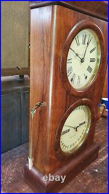 Antique Seth Thomas No. 3 Double Dial Calendar Clock 1870's