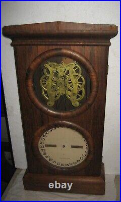 Antique Seth Thomas No. 3 Parlor Clock Case Movements Parts / Repair Double Dial