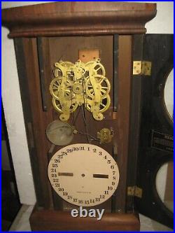 Antique Seth Thomas No. 3 Parlor Clock Case Movements Parts / Repair Double Dial